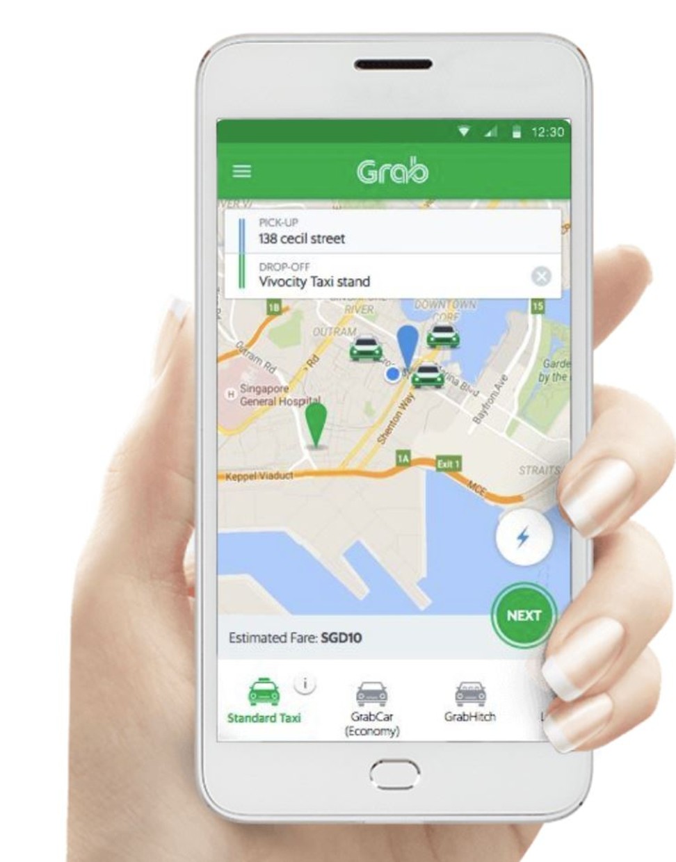 A screenshot of Southeast Asian ride-hailing firm Grab’s super app. Photo: Handout