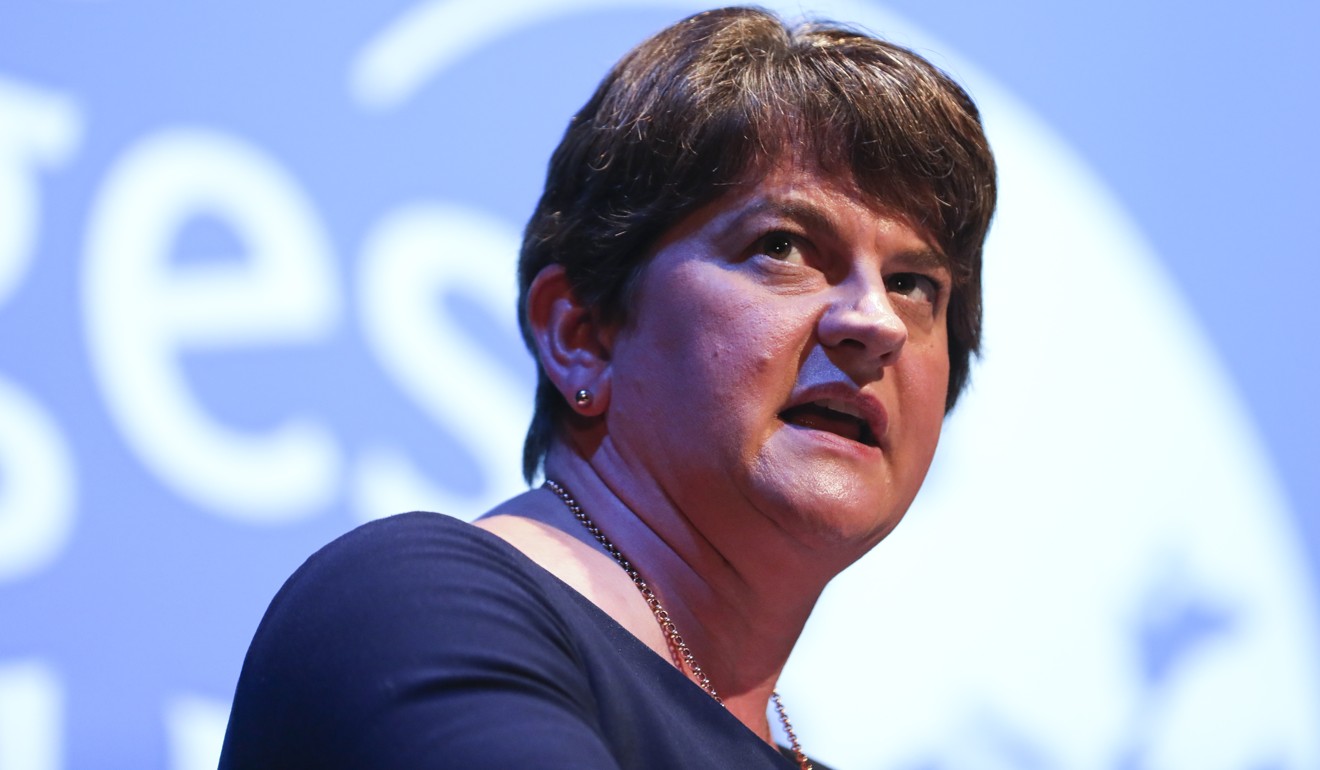 Arlene Foster, leader of the Northern Ireland’s Democratic Unionist Party. Photo: Bloomberg