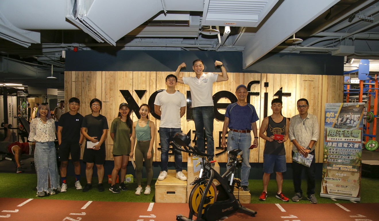 Lin generated 441,639 watts of electricity on an exercise bike in Taiwan. Photo: Xare Fit
