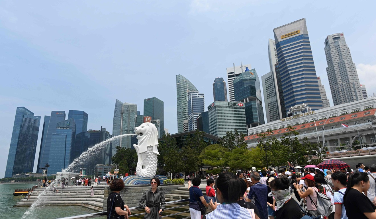 Chinese tourists visiting Singapore over golden week also seized the opportunity to check out property in the Lion City. Photo: AFP