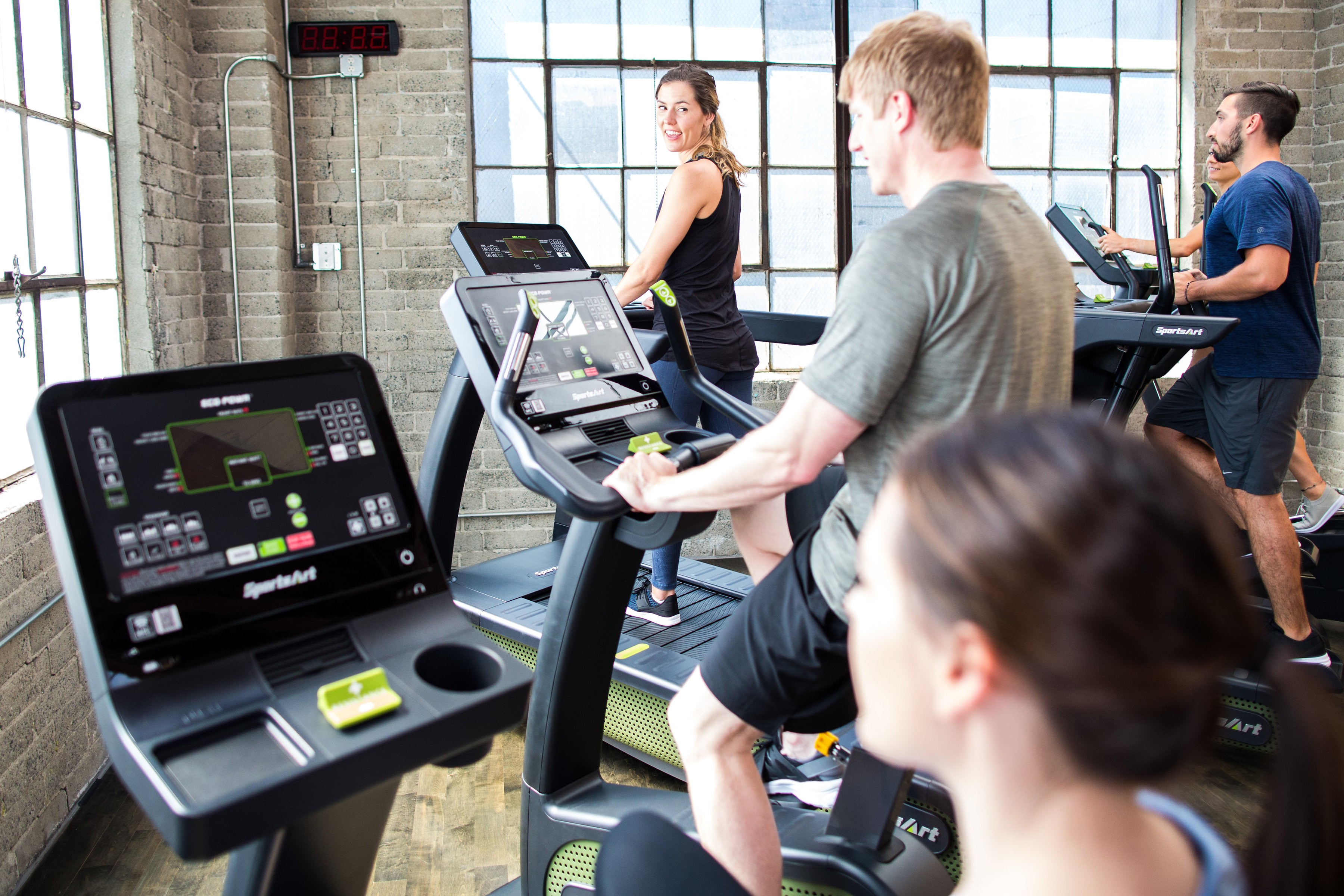 Human-powered gym machines are the latest eco trend in the fitness industry. Photo: SportsArt