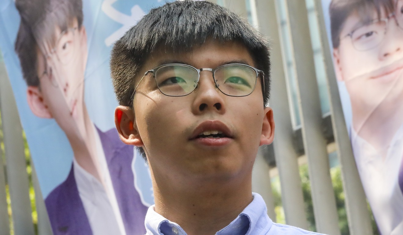 Pro-democracy activist Joshua Wong has received a letter from returning officers seeking explanation of his stance. Photo: K.Y. Cheng