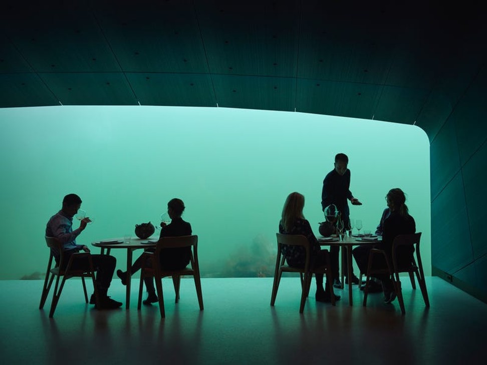 Under’s USP is an 11-metre wide, panoramic underwater window. Photo: Ivar Kvaal