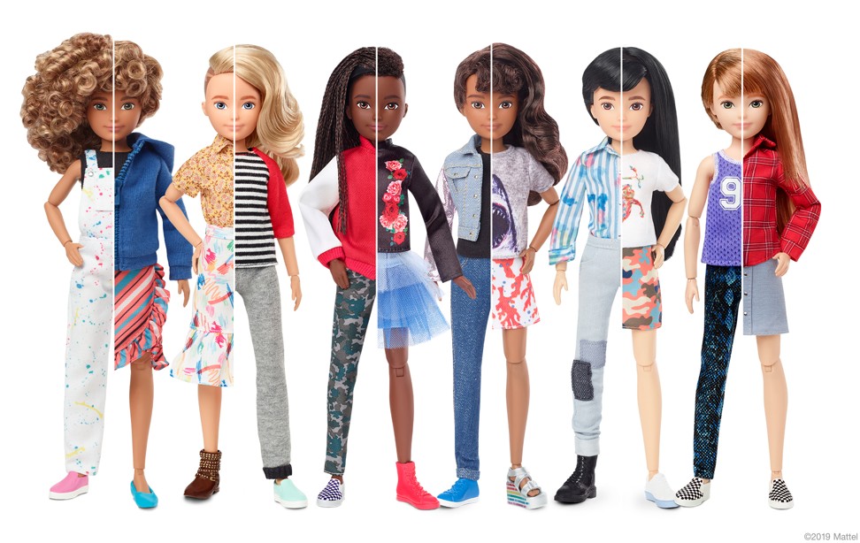 Toy company Mattel released “gender-inclusive dolls” last month. Photo: Handout