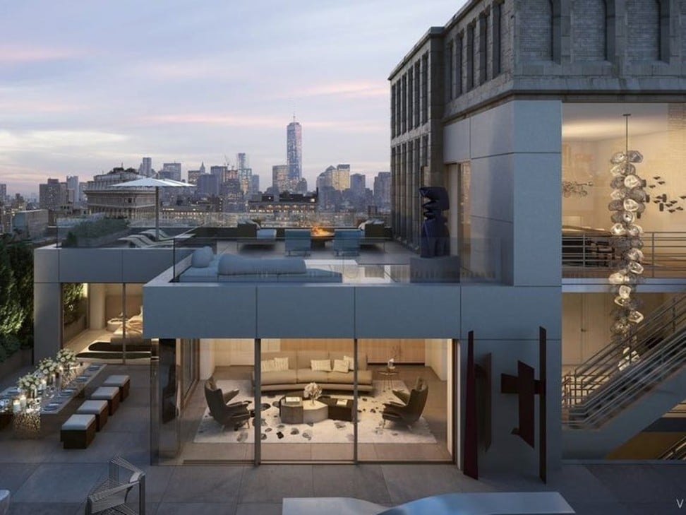 Jeff Bezos’ penthouse unit near Madison Square Park in Manhattan. Photo: Marketing by Visualhouse