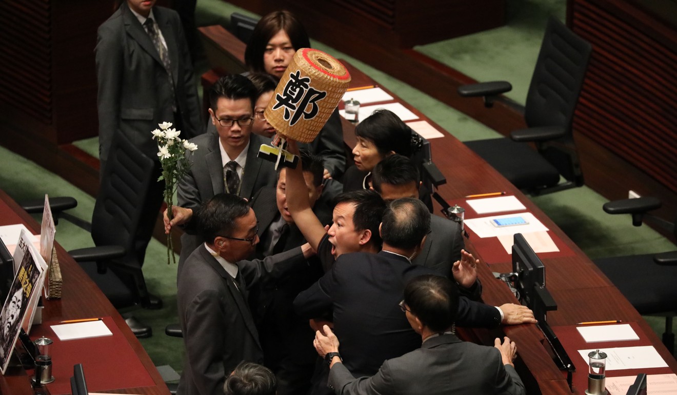 Tensions boil over again in the Legislative Council on Thursday. Photo: Nora Tam