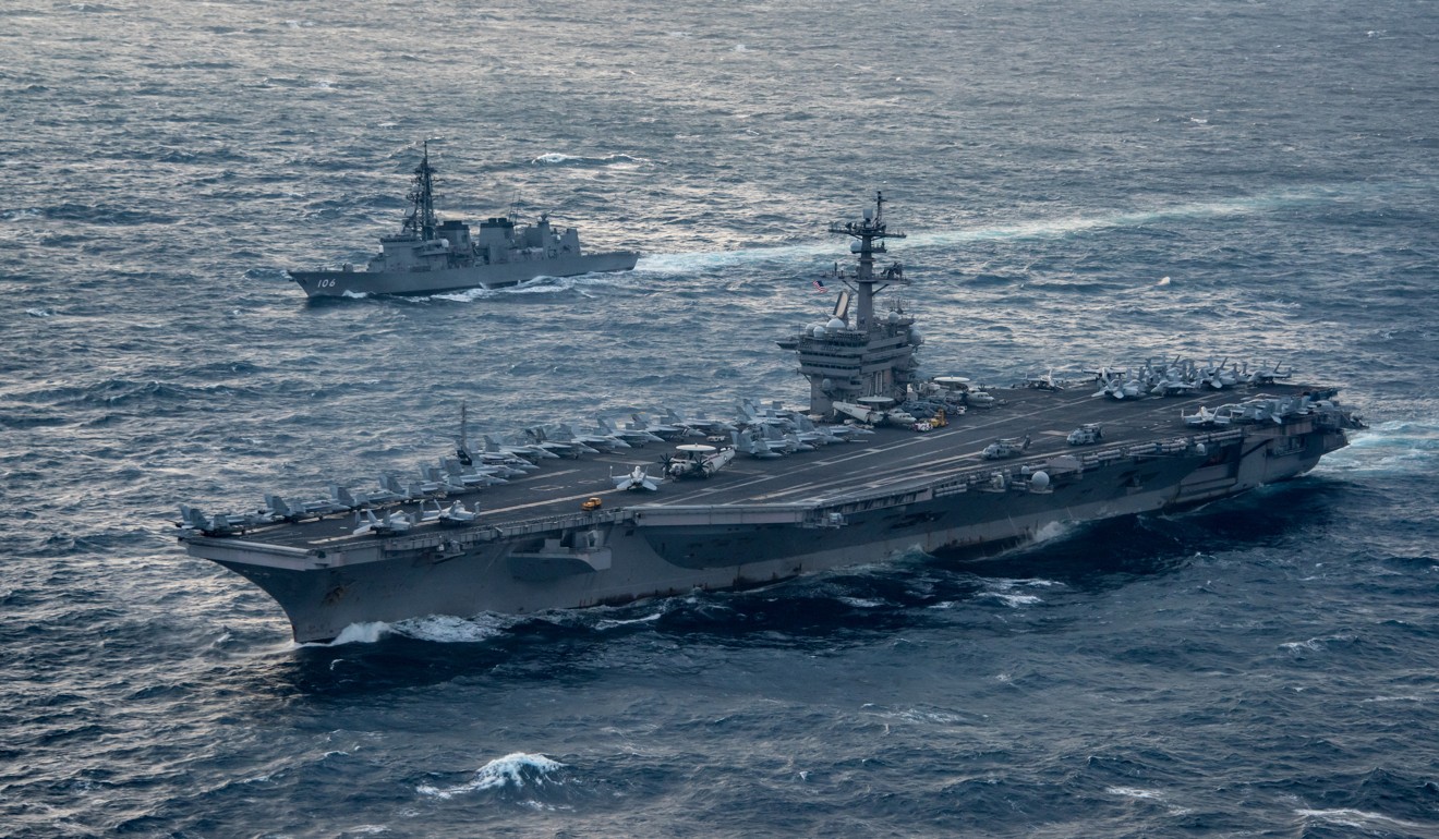 Aircraft carrier the USS Carl Vinson. America is Southeast Asia’s dominant naval power. Photo: AP