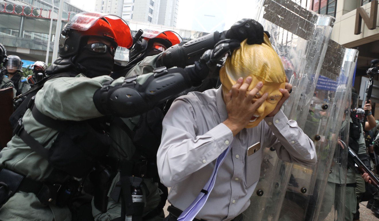 The anti-mask law bans wearing of masks at illegal and authorised rallies. Photo: Dickson Lee