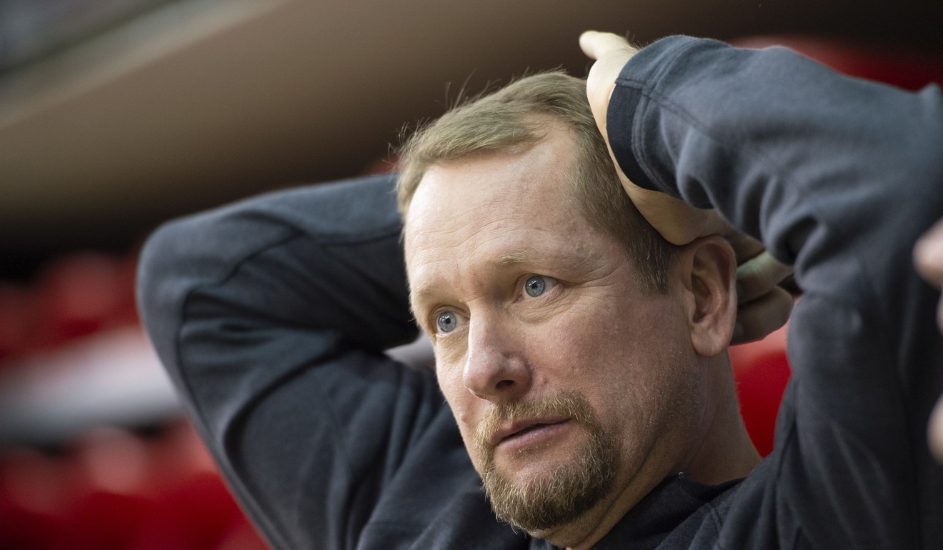 Nick Nurse watches the team’s training camp in Quebec City. Photo: AP