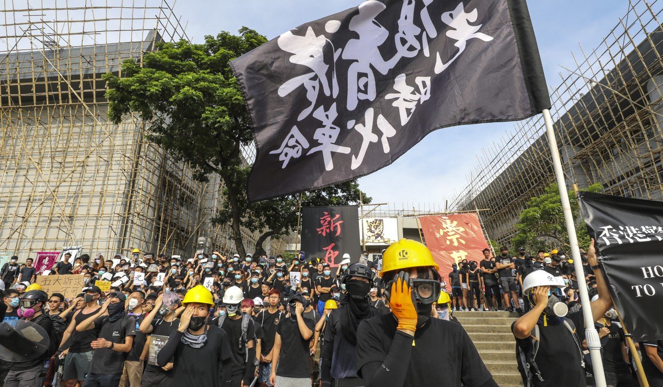 Students at Chinese University hold a protest and class boycott in August. Photo: Dickson Lee