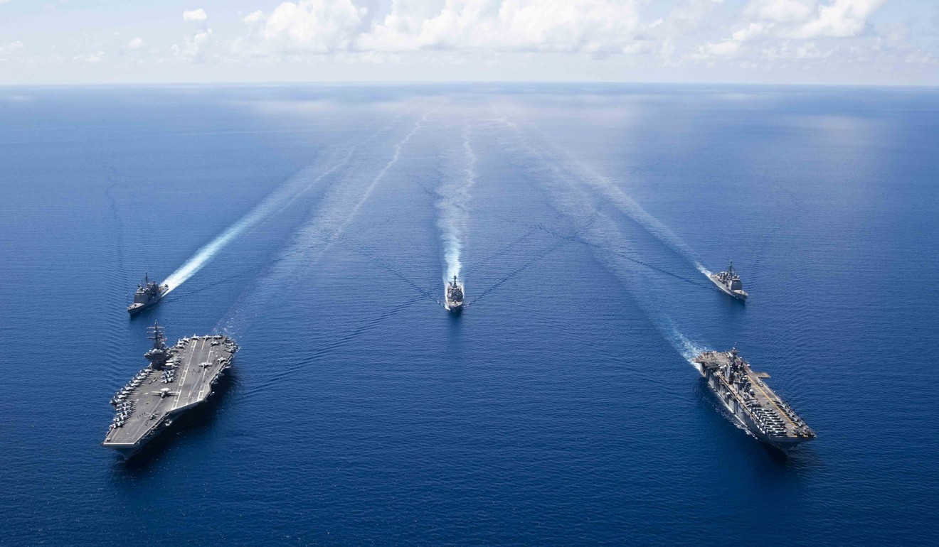 On any given day, at least three US naval vessels can be found in the South China Sea, according to a Chinese researcher. Photo: AFP
