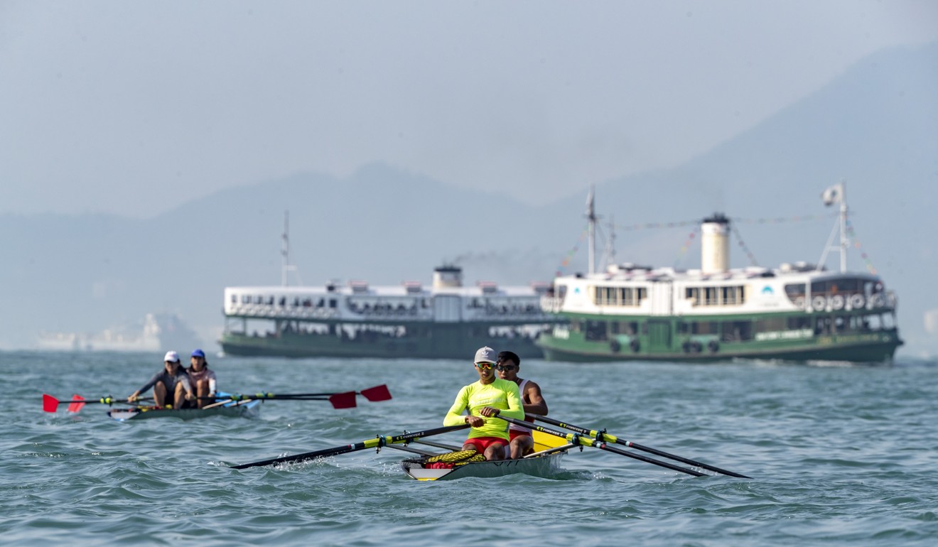 Rowers compete in the Asia Coastal Rowing Championships in Hong Kong. Photo: Handout
