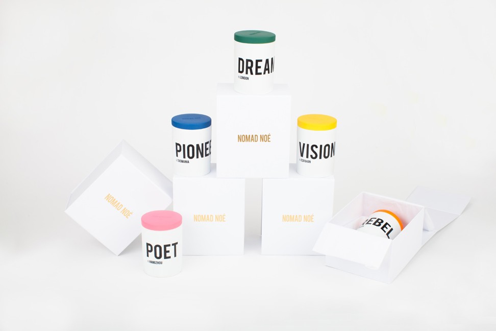 Candles from Nomad Noé are given one name. Poet is inspired by Hangzhou and Dreamer is inspired by London.
