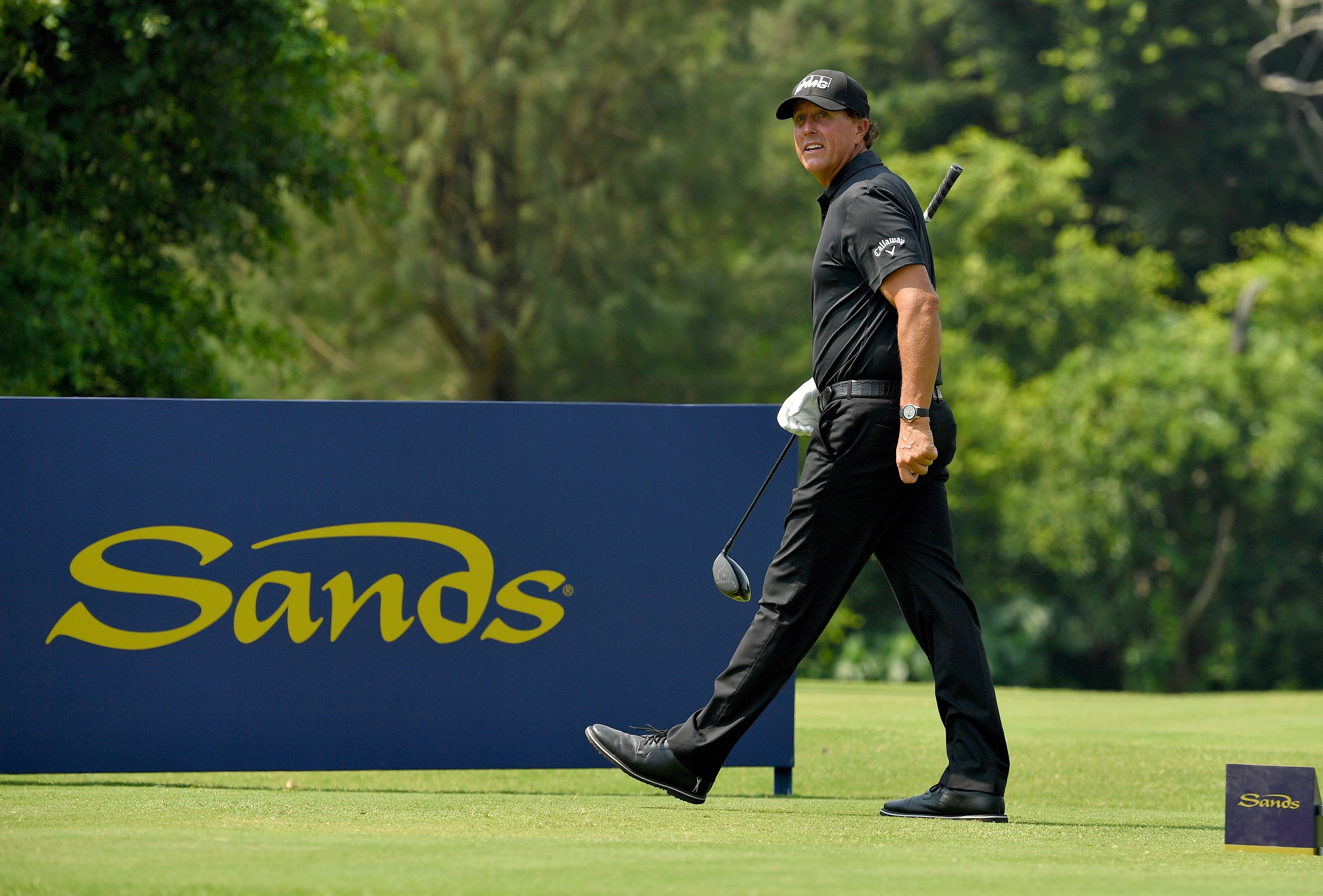 Phil Mickelson pictured during the Sands Pro-am Invitational at the Macau Golf and Country Club. Photo: Paul Lakatos/Lagardere Sports