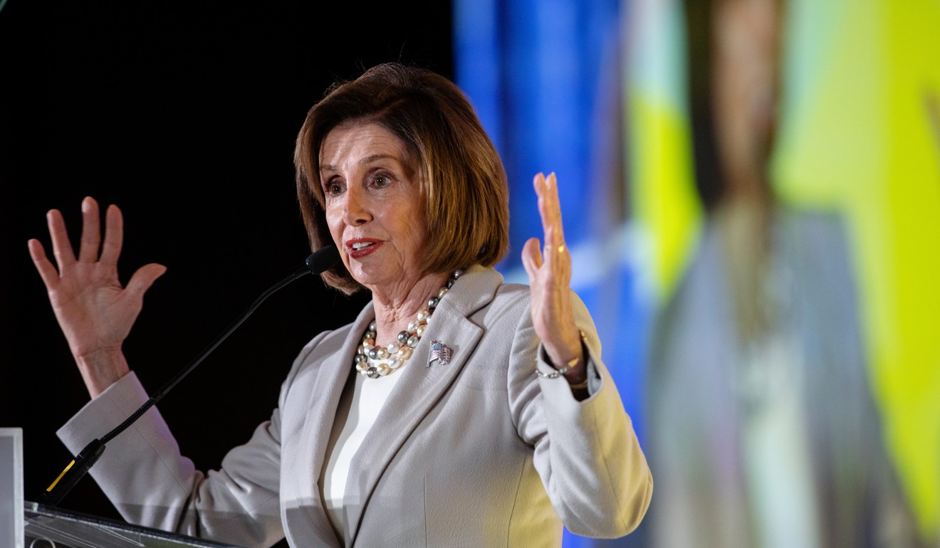 US House Speaker Nancy Pelosi and her fellow Democrats have said the evidence shows that Trump “believes he is above the law”. Photo: Bloomberg