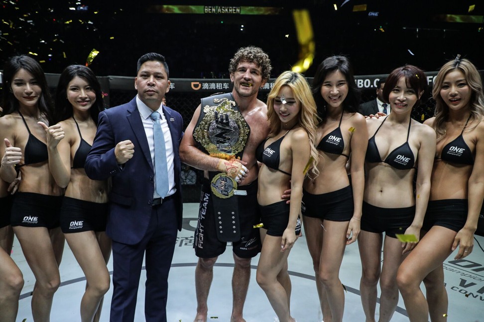 Ben Askren captured the welterweight title in One Championship. Photo: One Championship