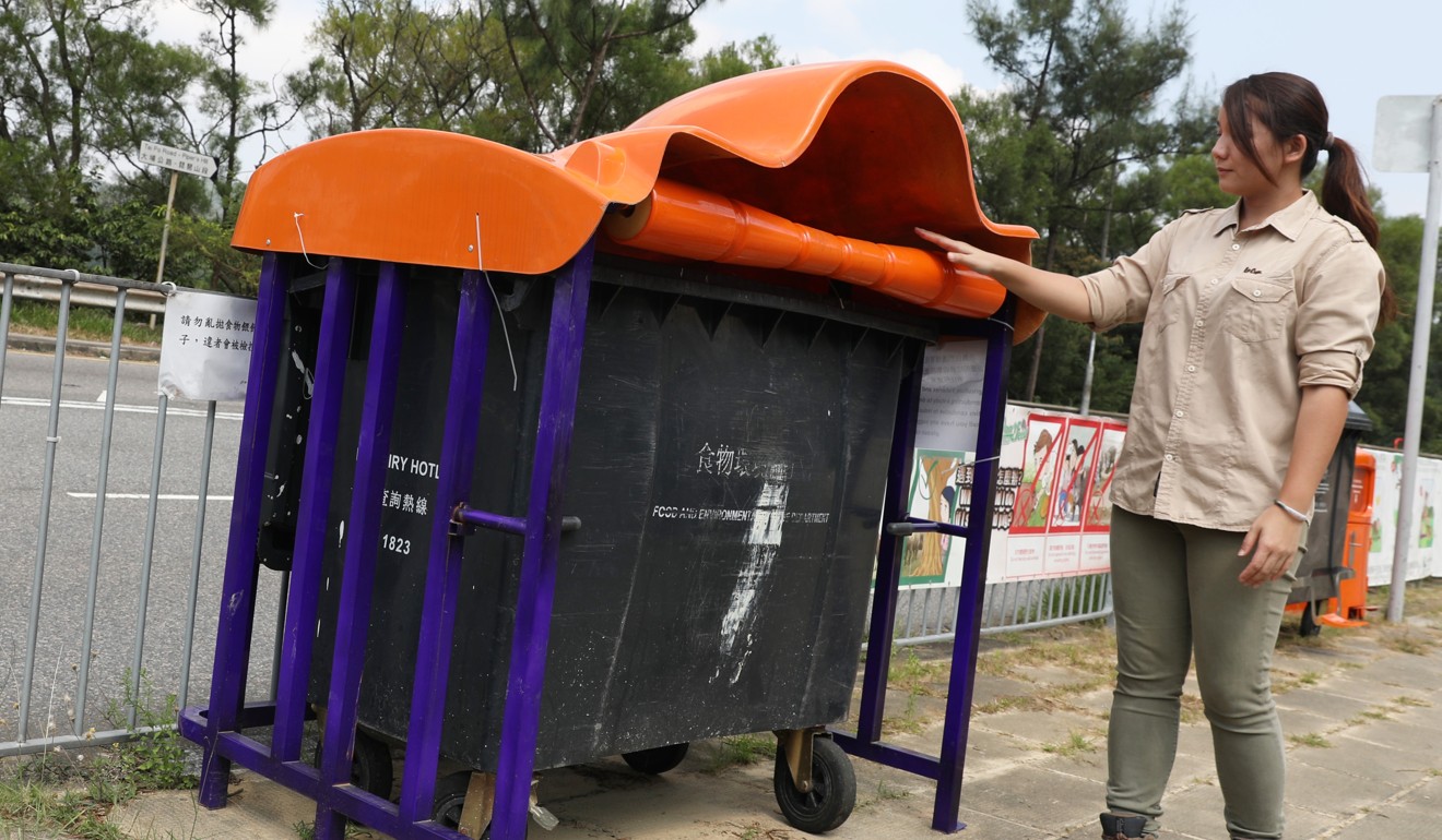 New rubbish bins will be installed to stop wild boars and monkeys from raiding. Photo: Nora Tam