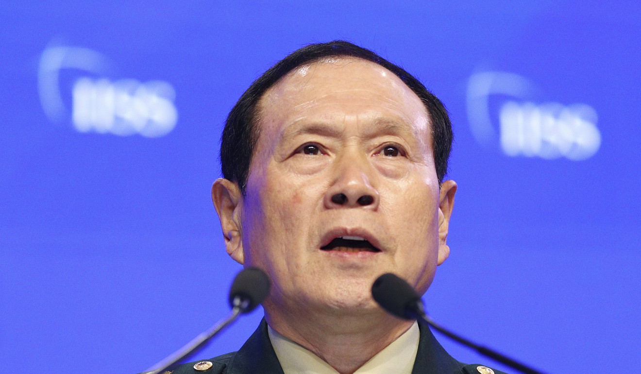 China’s Defence Minister Wei Fenghe told a regional security conference that the South China Sea was an inalienable part of China’s territory. Photo: AP