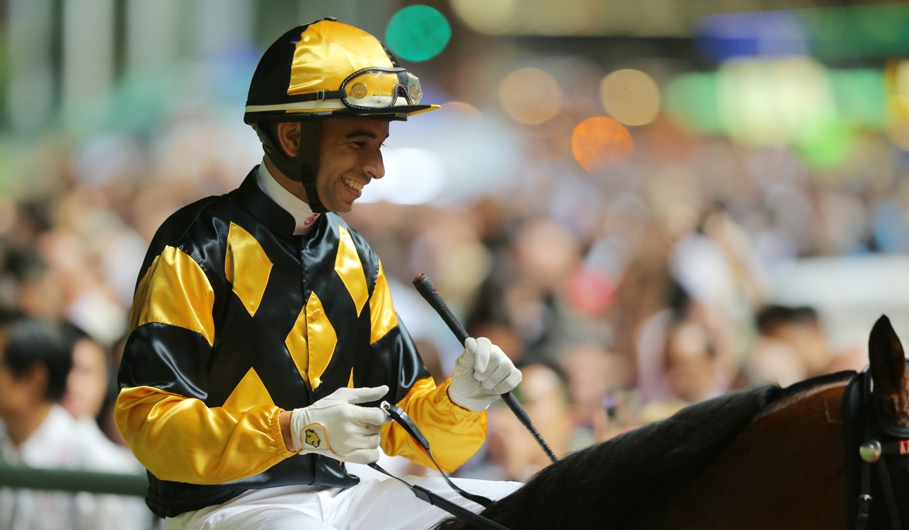 Joao Moreira celebrates a recent winner at Happy Valley.