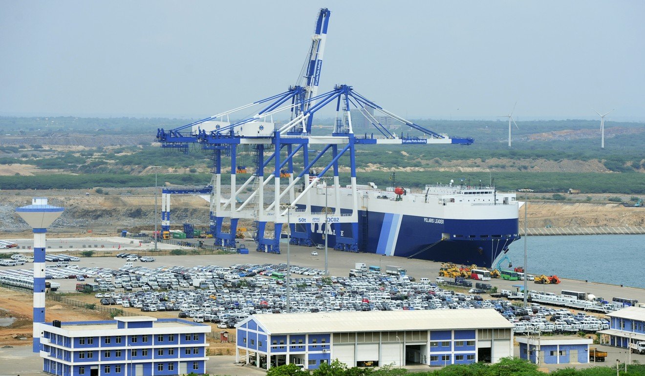 The Hambantota port facility, which has been handed over to Beijing on a 99-year lease. Photo: AFP