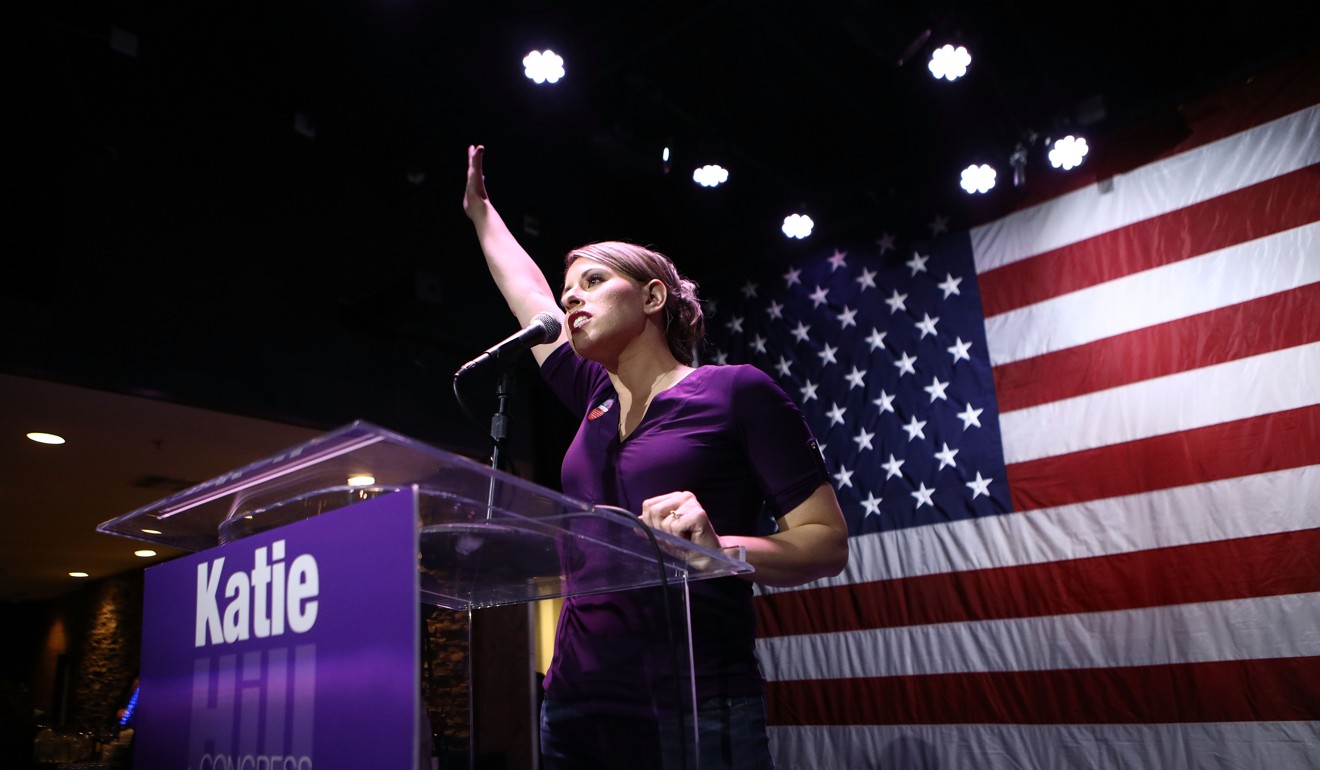 Katie Hill was elected by 9 percentage points last year, ousting two-term Republican Stephen Knight and capturing the district for her party for the first time since 1990. File photo: AFP