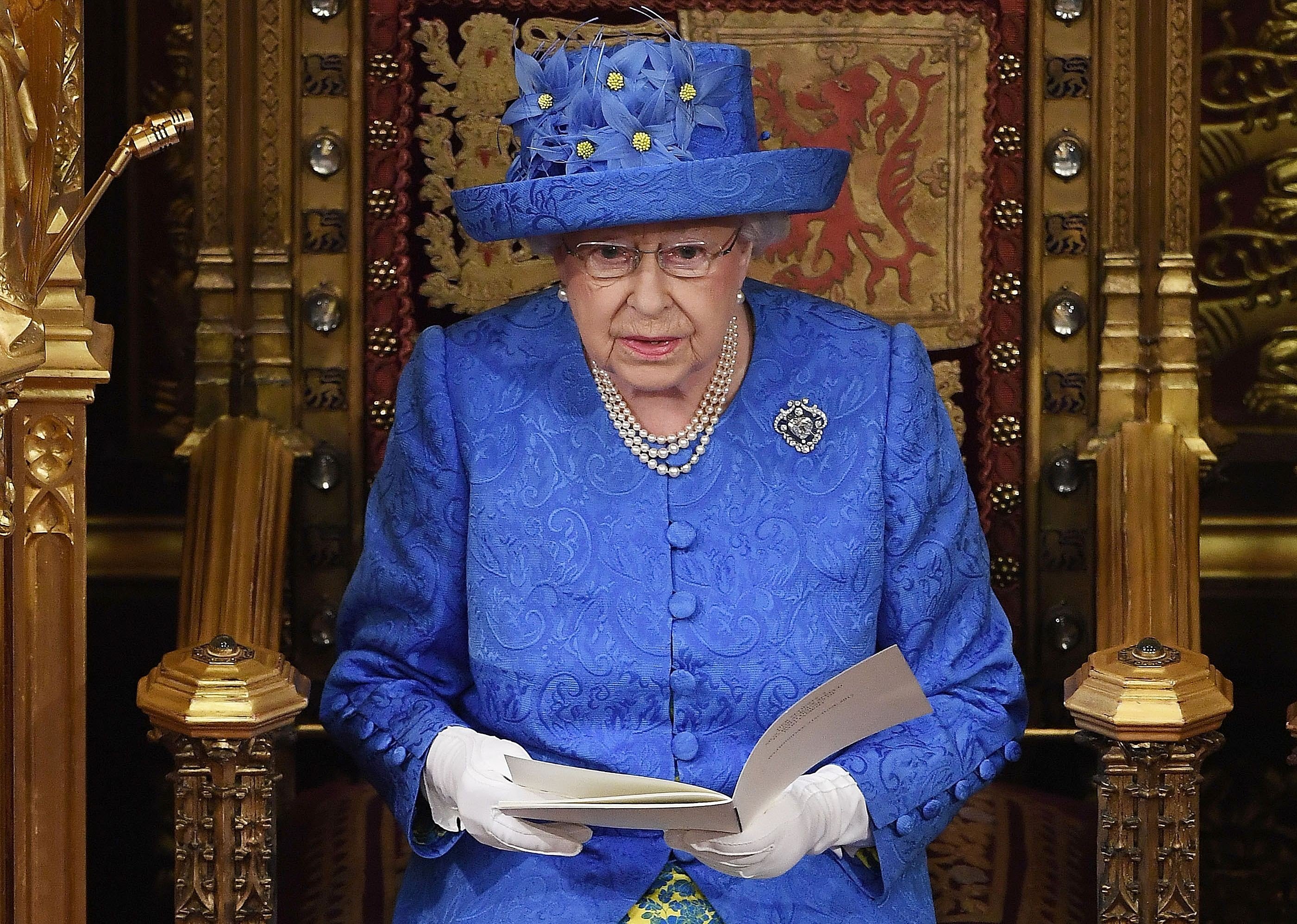 Britain’s Queen Elizabeth delivers the Queen’s Speech during the State Opening of Parliament in London in June 2017. Photo: AFP