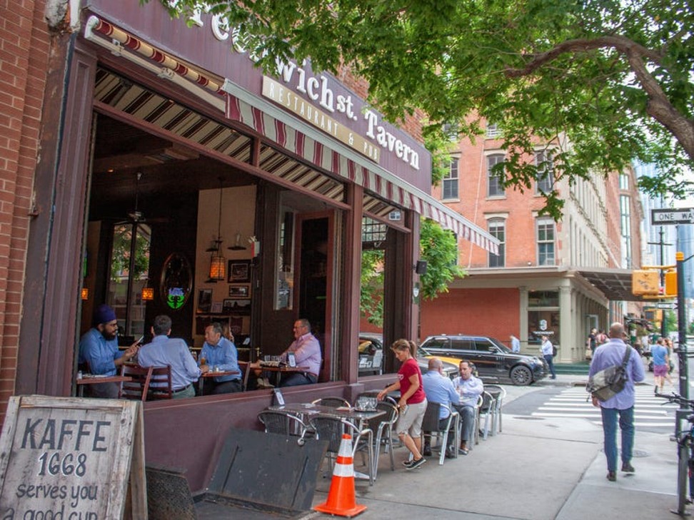 Tribeca is full of leafy, cobblestoned streets and trendy bars and restaurants.