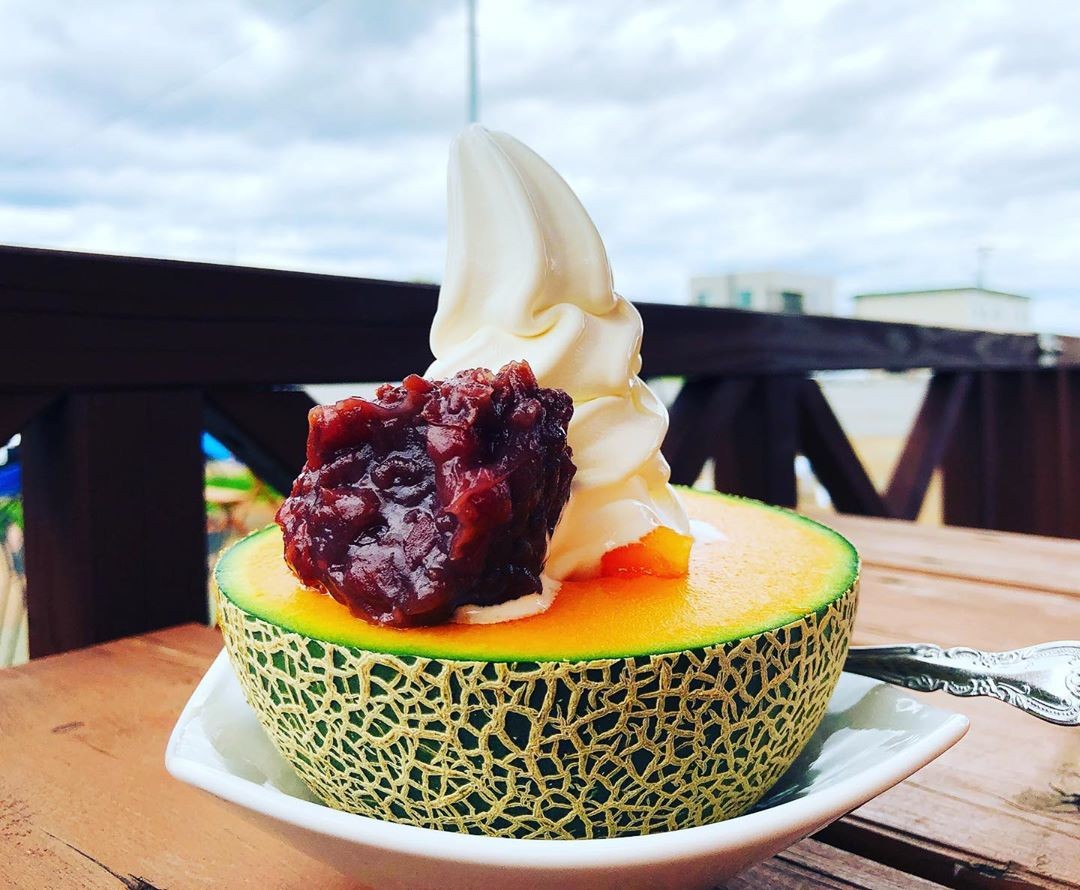 There are many local Hokkaido delicacies to try, including melon ice cream served inside a melon. Photo: procrastination73/Instagram.