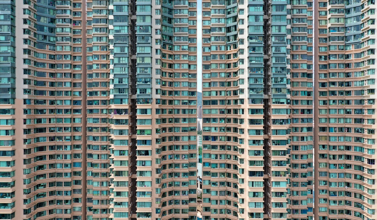Aerial drone view of the Olympian City residential buildings in Tai Kok Tsui. Photo: Roy Issa