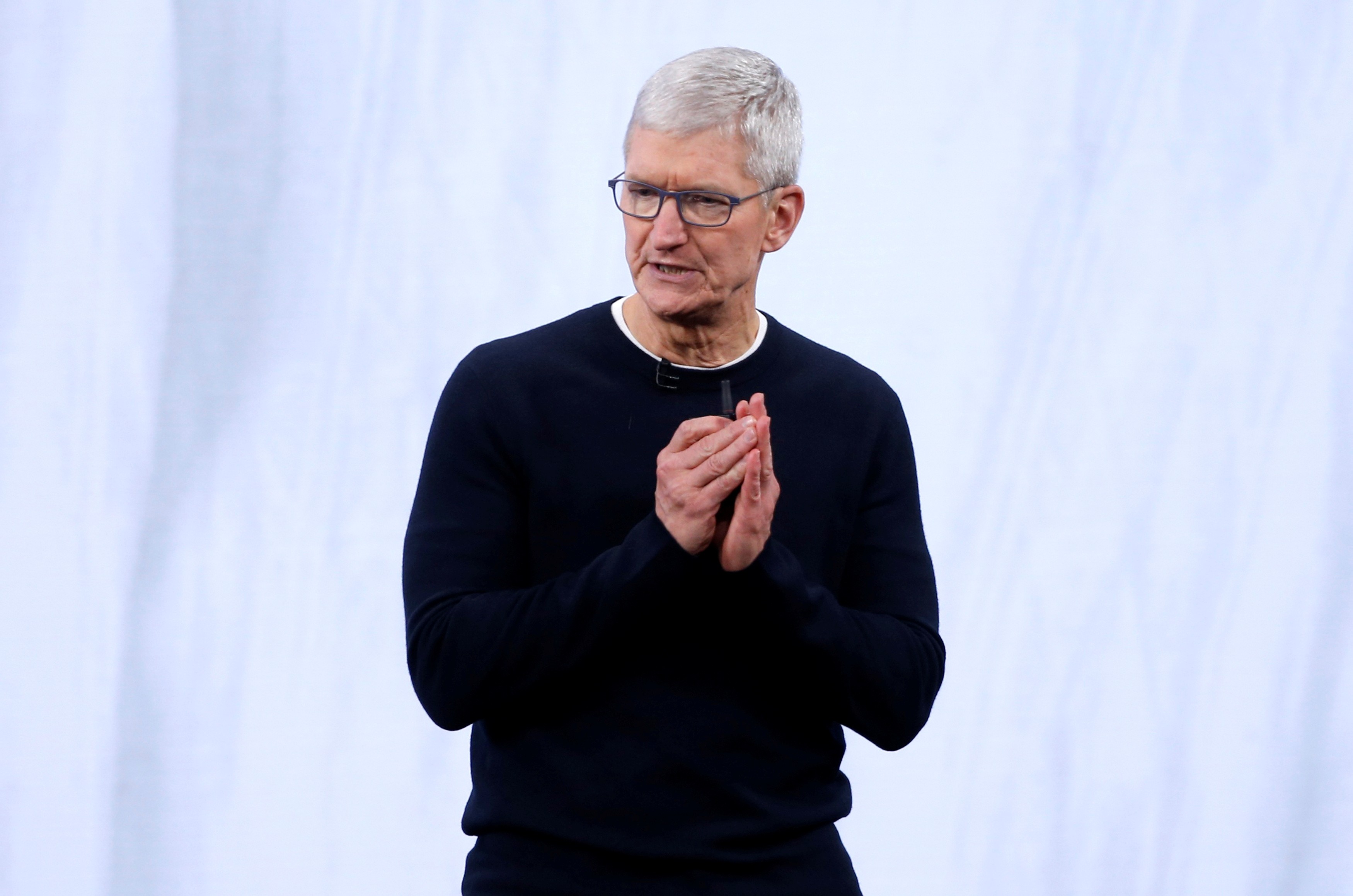 Apple chief executive Tim Cook speaks at an Apple event at the company’s headquarters in Cupertino, California, on September 10. Photo: Reuters
