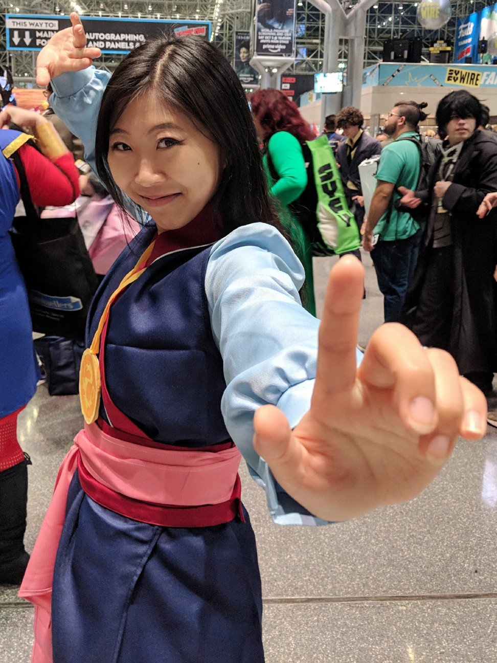 Amy Xiaotian Zhang opted to buy her Mulan outfit from Taobao to attend New York Comic Con.