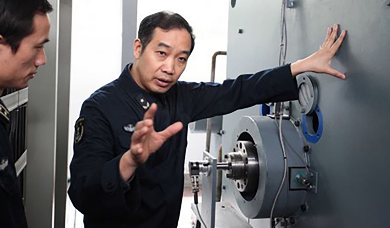 Real Admiral Ma Weiming (right) has been elevated to full membership of the Communist Party’s Central Committee. Photo: SCMP