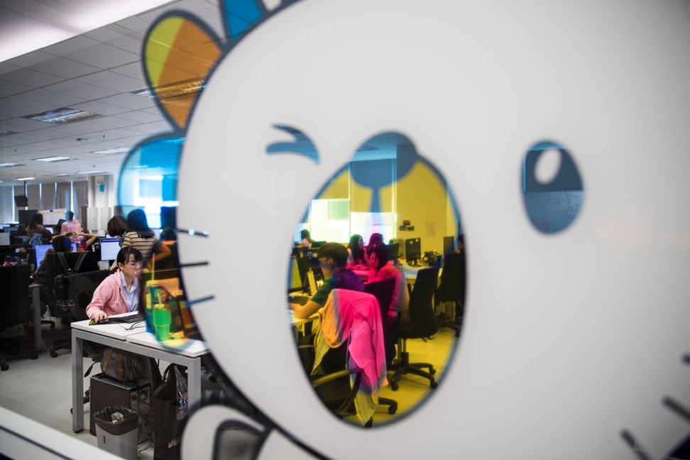 Members of Lazada Group’s staff are seen at the company’s office in Bangkok, Thailand, on October 21. Lazada, a subsidiary of Alibaba Group Holding, is the e-commerce leader in Southeast Asia with more than 50 million active buyers annually. Photo: Xinhua