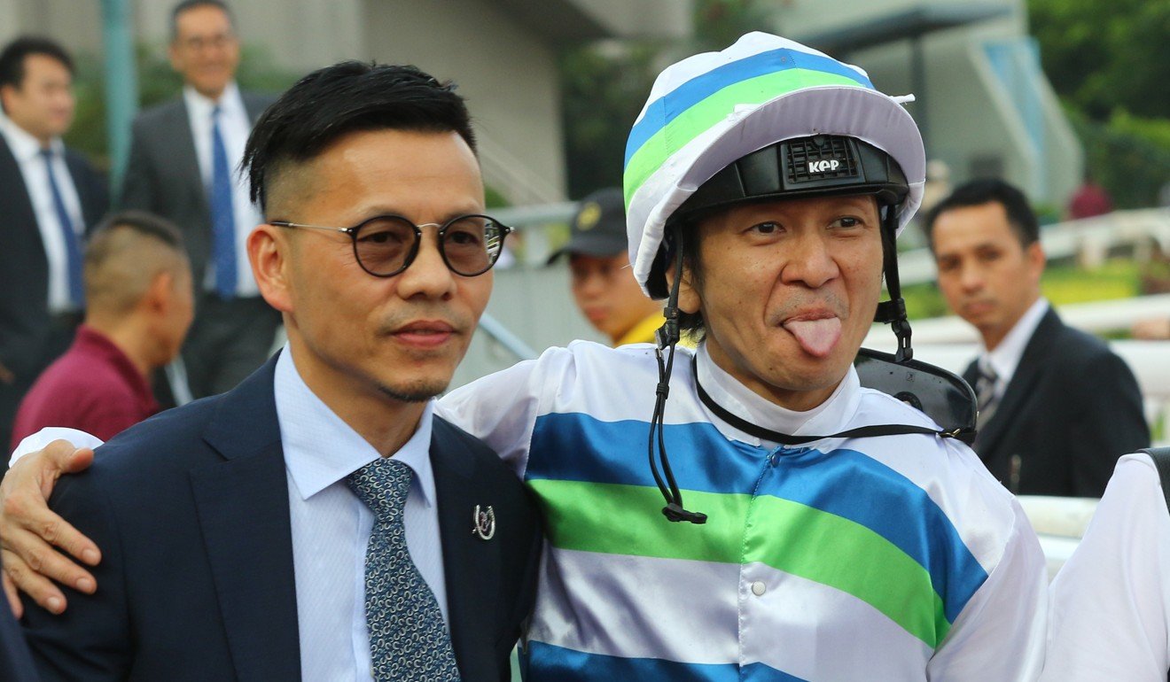 Trainer Frankie Lor and his brother-in-law, Macau jockey Peter Ho.