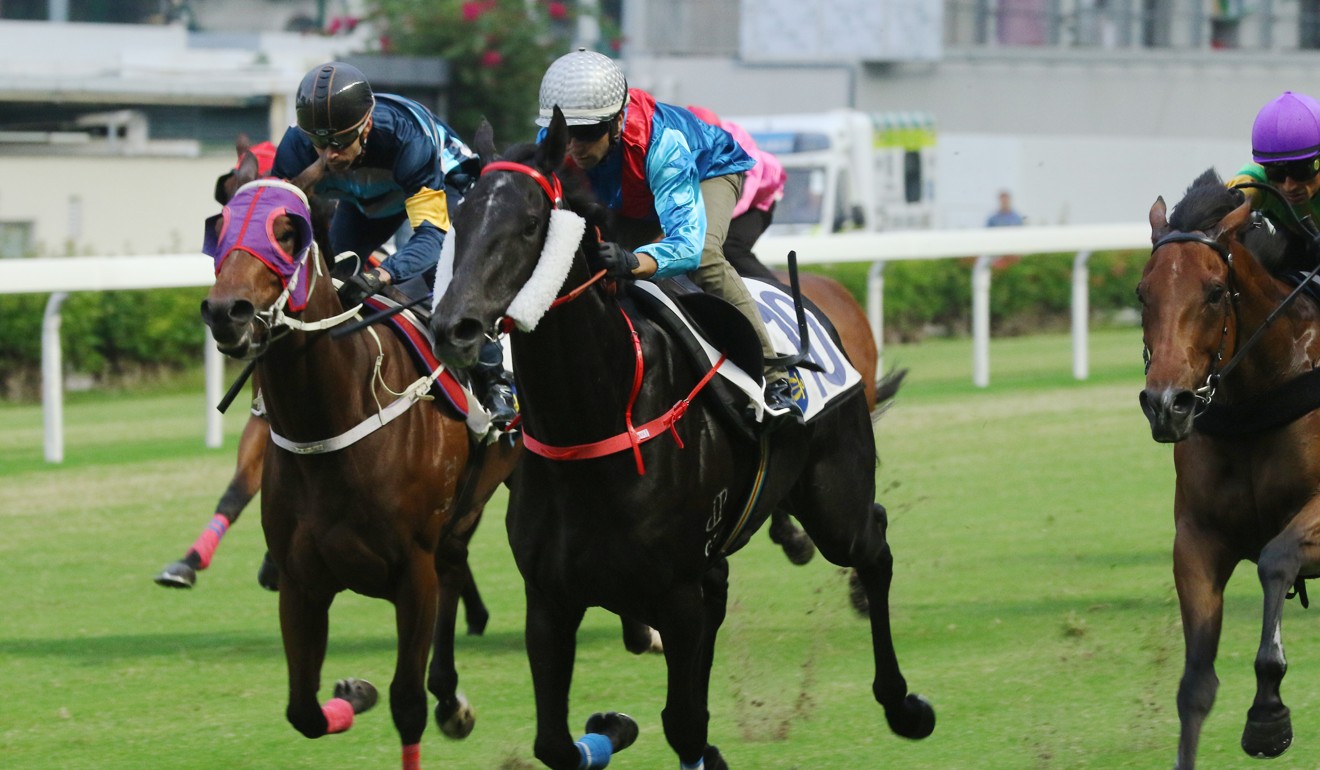 Dark Dream trials under jockey Joao Moreira at Happy Valley two weeks ago.