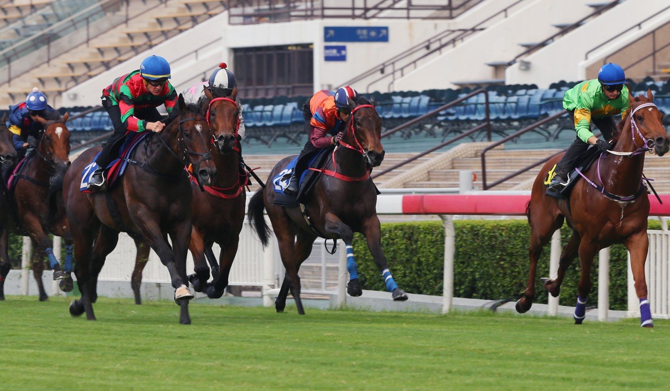 General’s Delight works into the clear during a barrier trial at Sha Tin.