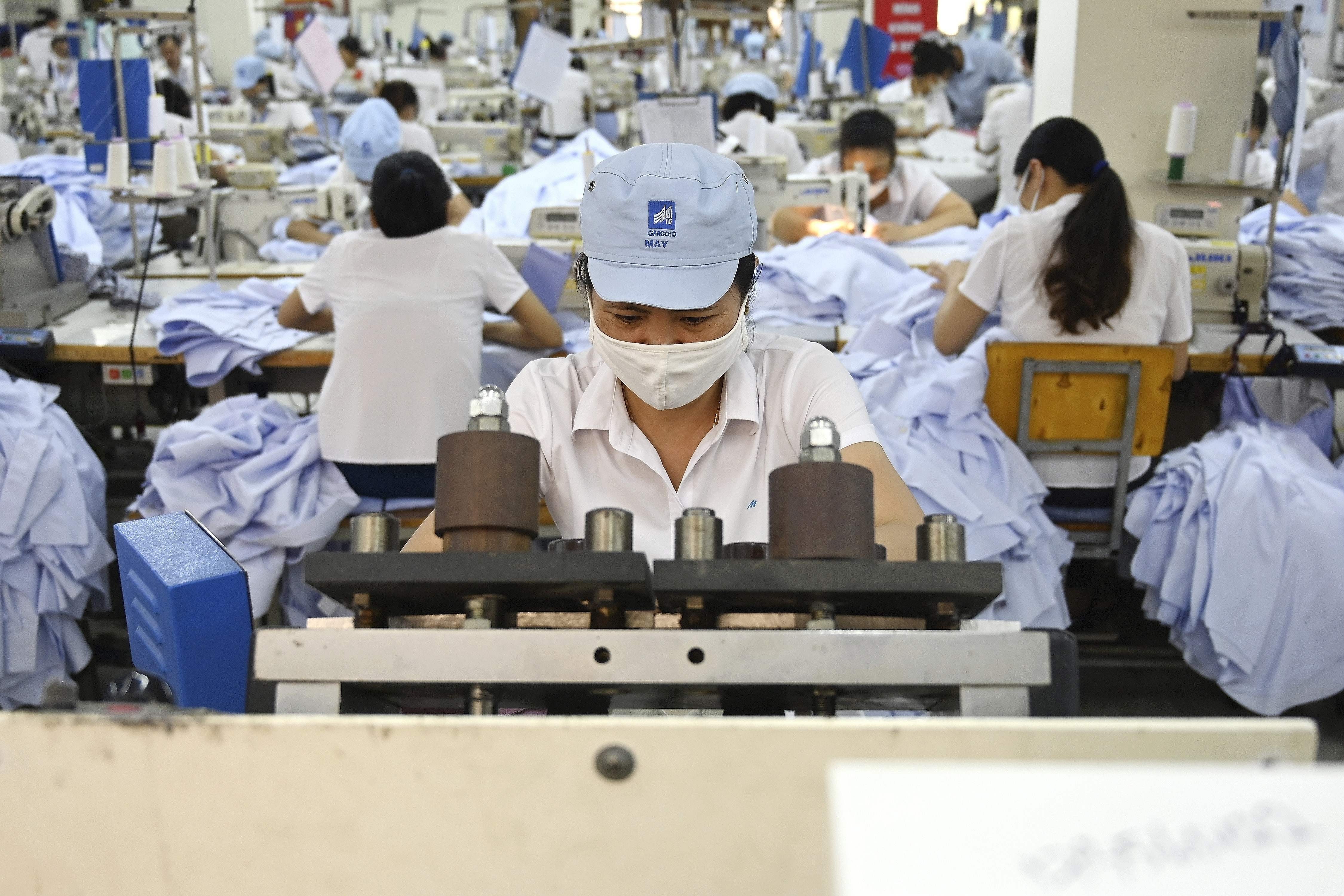 A garment factory in Hanoi. Lever’s chairman expects Vietnam to become the company’s largest production base for the whole of 2019. Photo: AFP