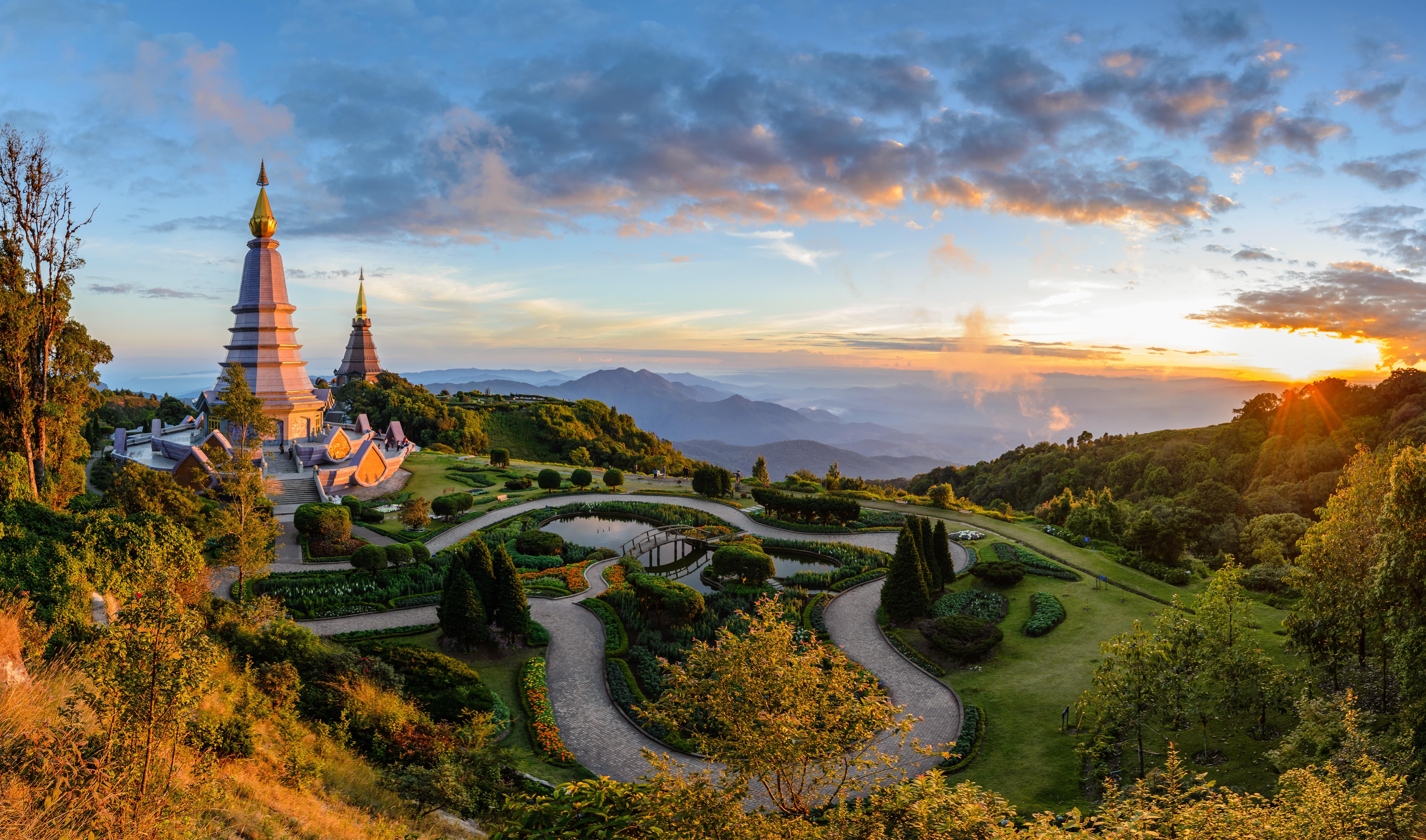 HX0BP1 Doi Inthanon National Park when sunset, Chiang Mai, Thailand