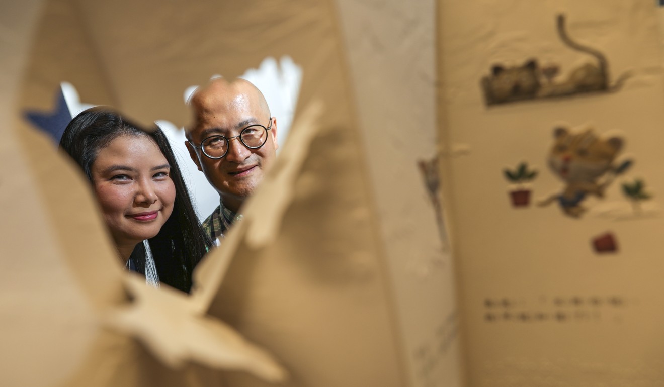 Rolling Books founder James Chong Kwok-Tung and Dawning Leung. Photo: May Tse