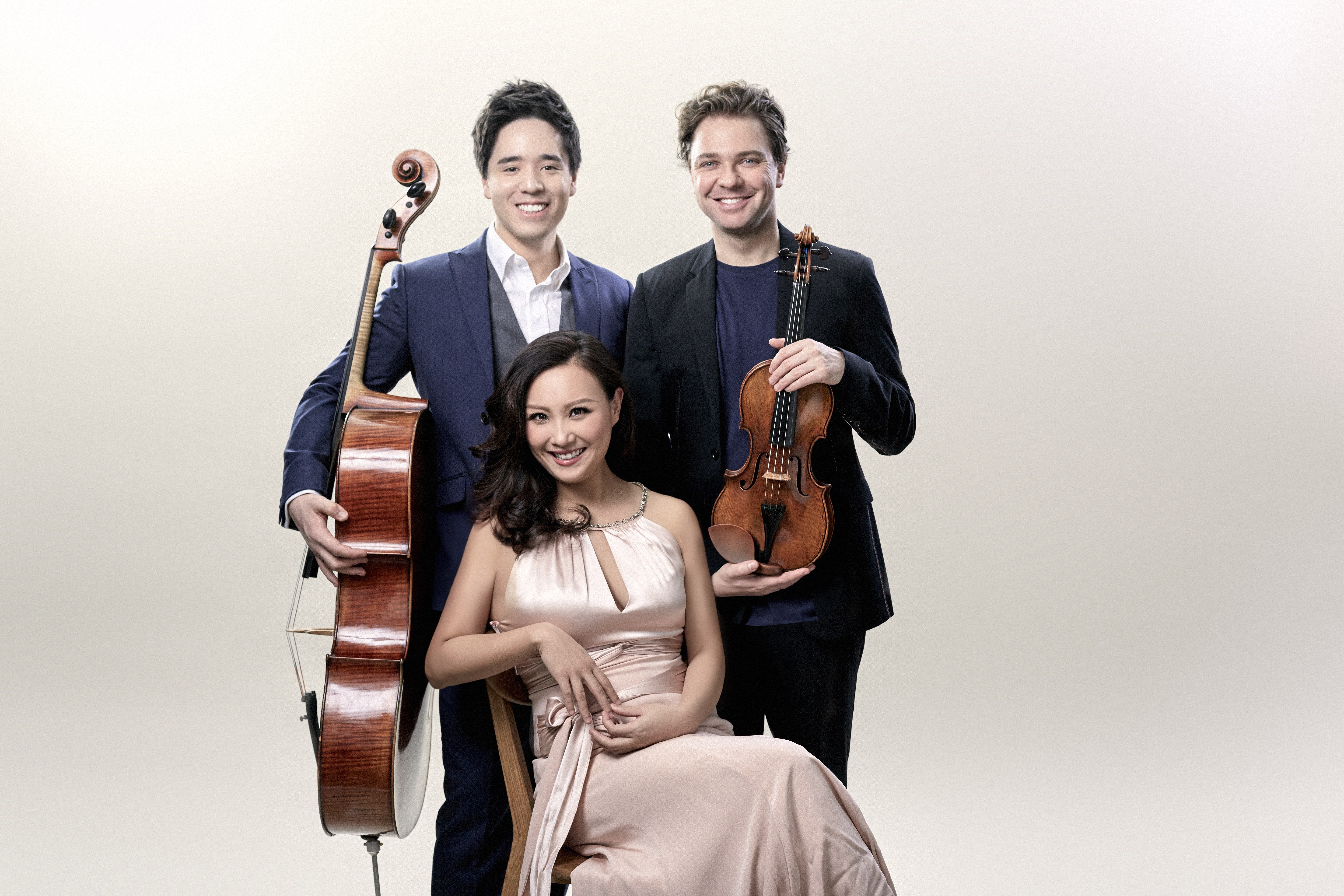 Hong Kong classical music fans will hear the Sitkovetsky Trio – Isang Enders (left), Wu Qian and Alexander Sitkovetsky, the latter husband and wife – play two concerts next week. Photo: The Sitkovetsky Trio