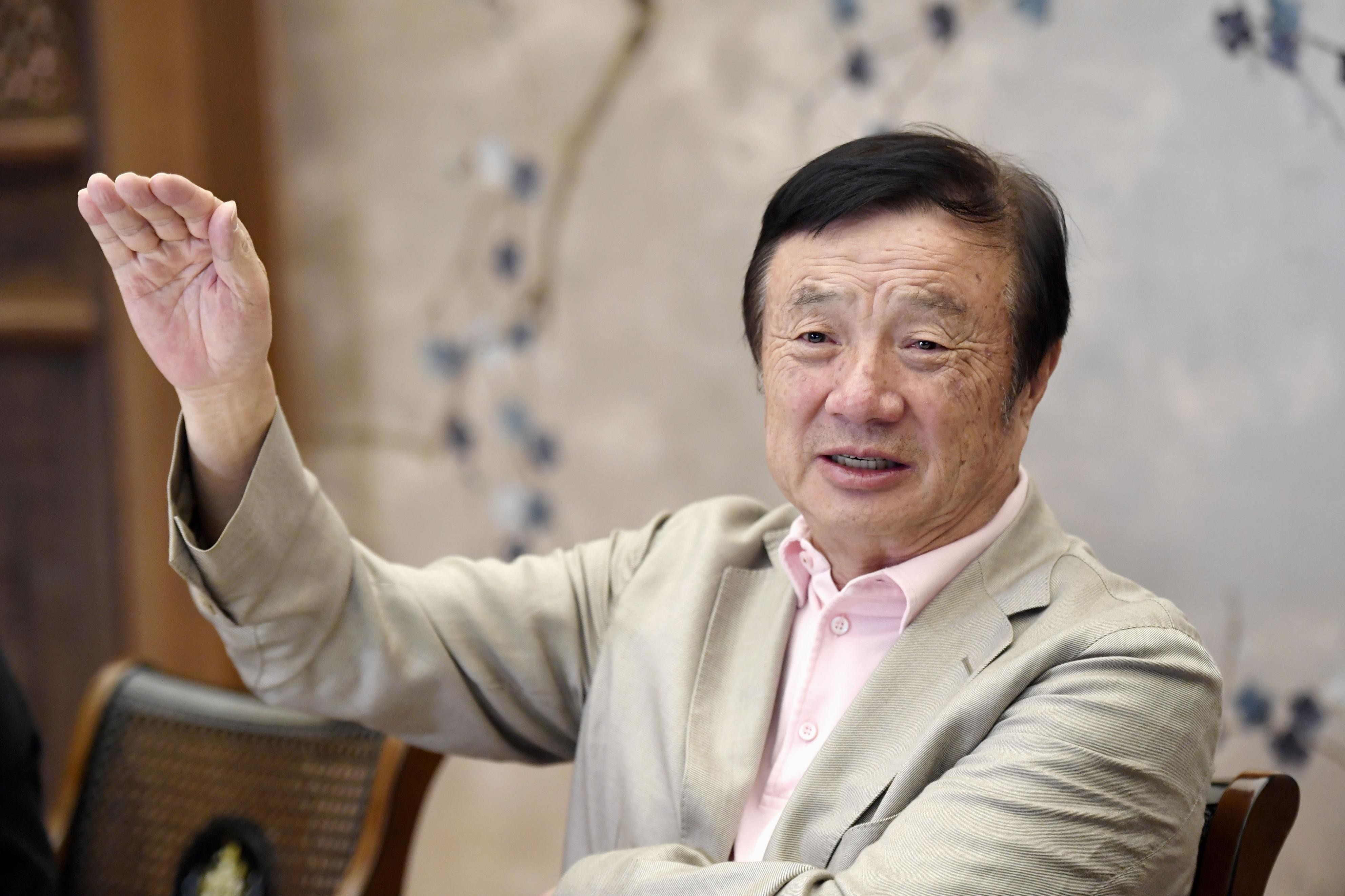 Ren Zhengfei, founder and chief executive of Huawei Technologies, wants hi-tech companies in Japan and Europe to step up and become alternative suppliers that would compete against the major US component providers. Photo: Kyodo