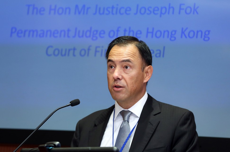Justice Joseph Fok, 57, is a permanent judge of the Court of Final Appeal.