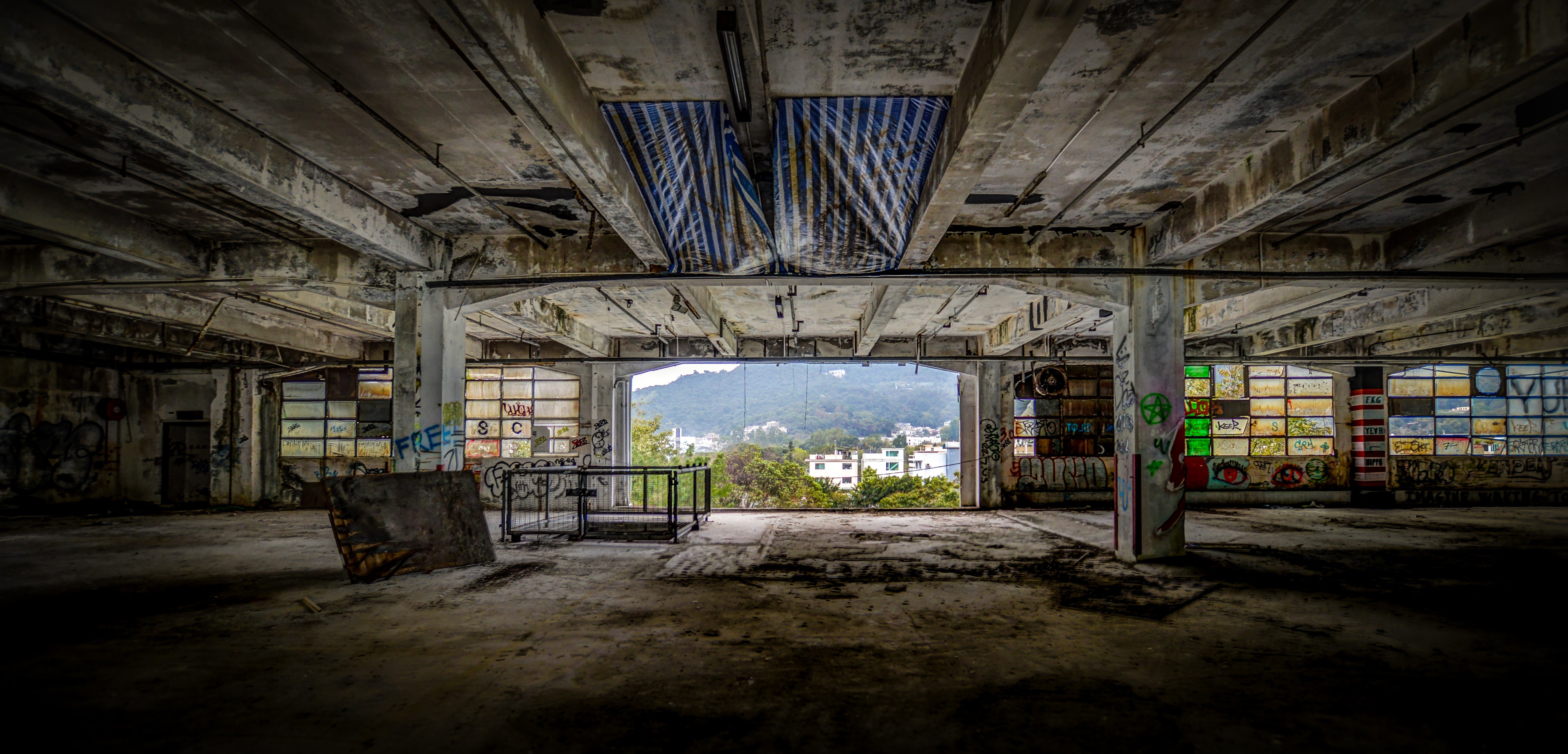 The old Asia Television (ATV) studio building, in Ho Chung, Sai Kung. Photo: HK Urbex