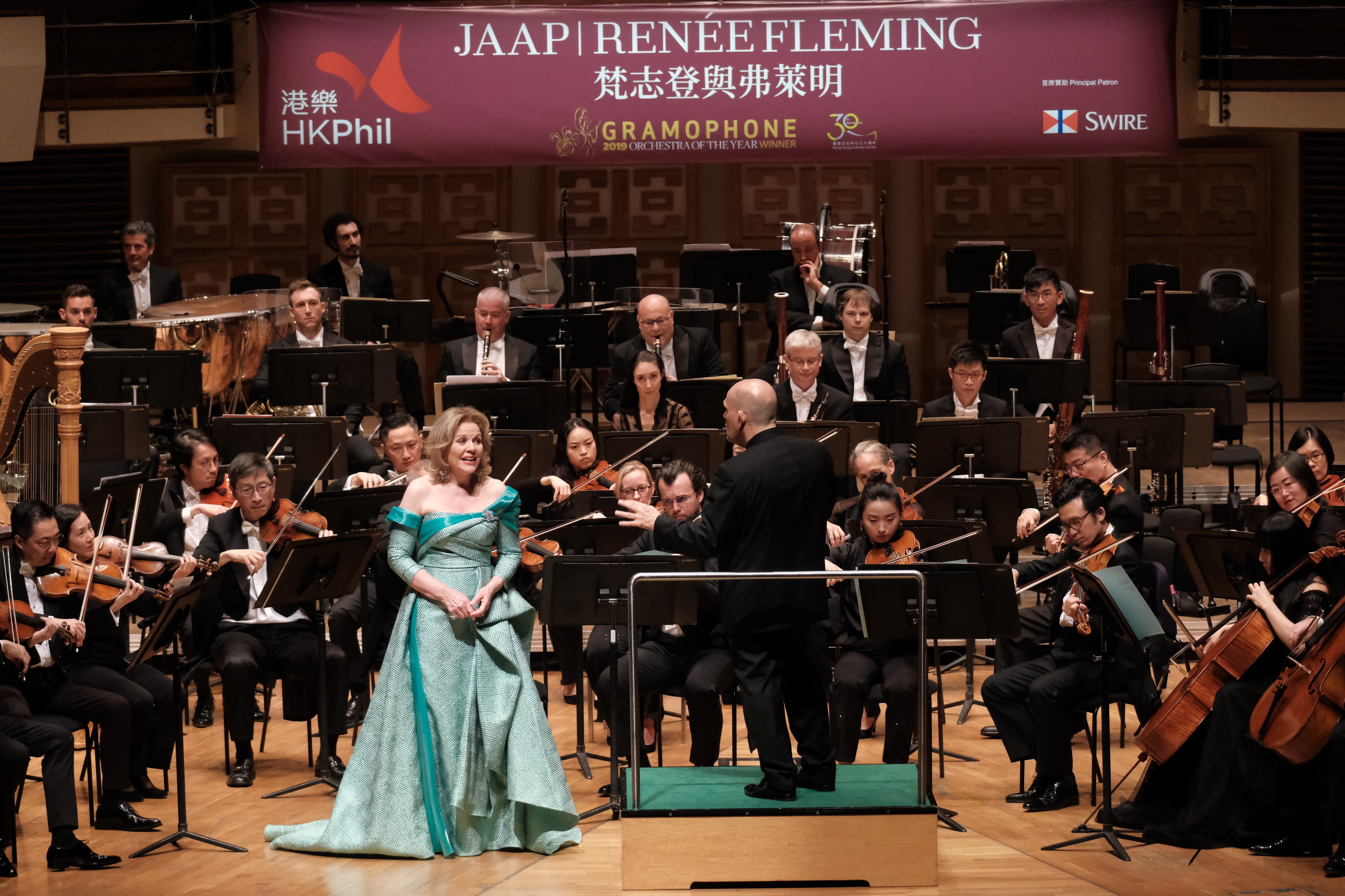 American soprano Renée Fleming performs with the Hong Kong Philharmonic Orchestra under music director Jaap van Zweden at the Hong Kong Cultural Centre Concert Hall on November 8. Photo: Ka Lam/Hong Kong Philharmonic Orchestra