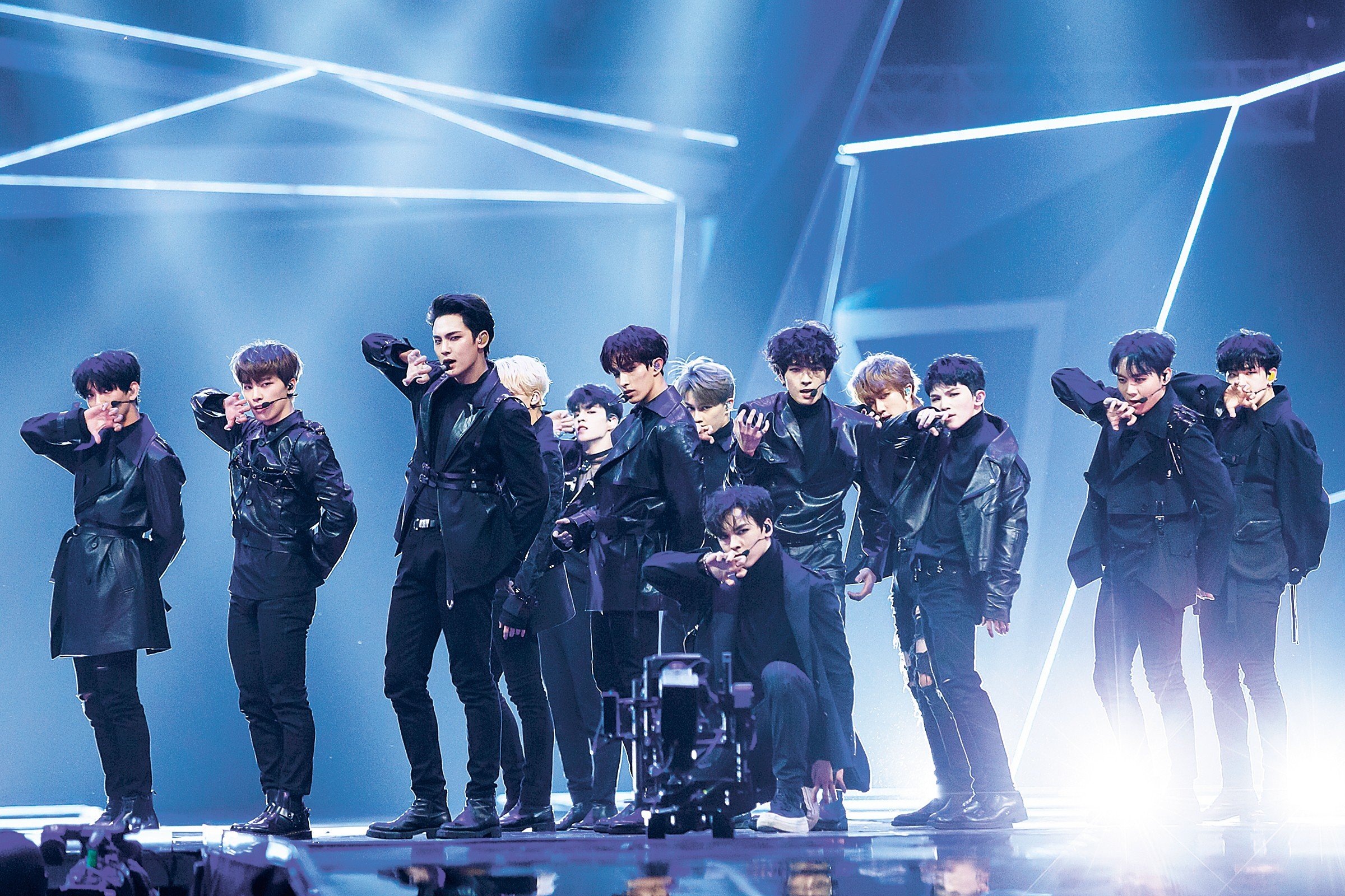 K-pop group Seventeen perform at the 2018 Mama show in Hong Kong. The annual K-pop awards show will skip Hong Kong because of the continuing anti-government protests, a music industry source says. Photo: Mama