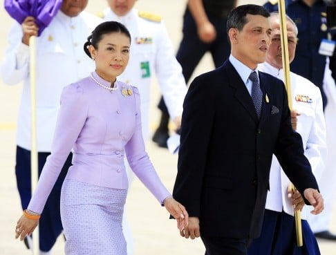 Former Thai royal Srirasmi (left) was divorced and stripped of her title by King Vajiralongkorn (right). Her parents have been jailed under the country’s strict lèse-majesté laws. Photo: Reuters