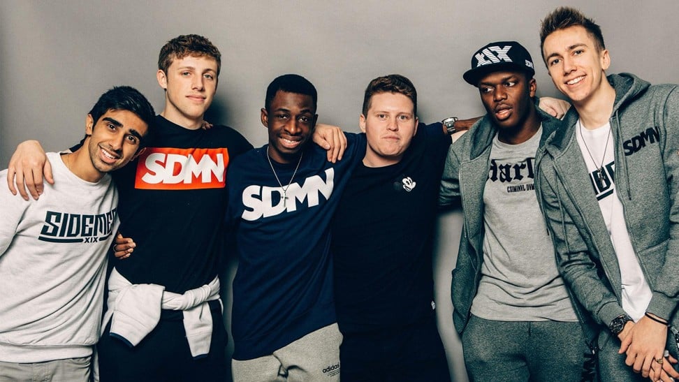 KSI (second from right) with The Sidemen. Photo: Handout