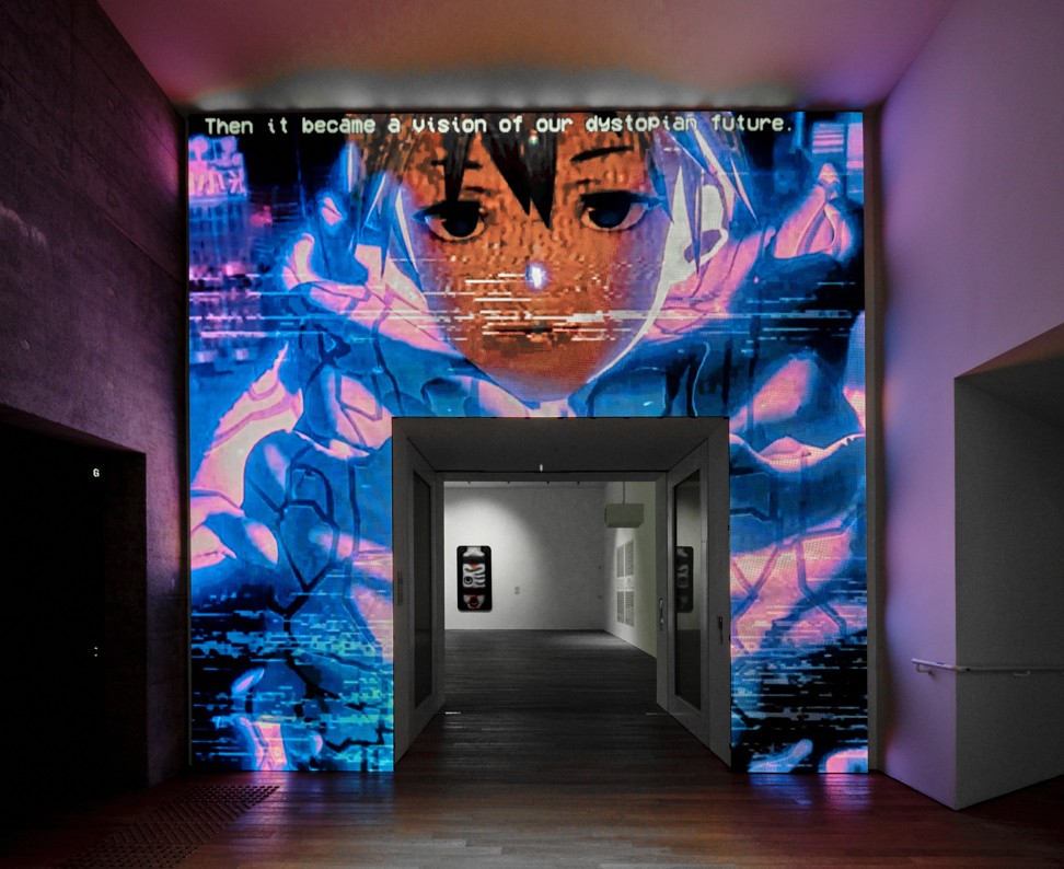 Visitor’s to Tai Kwun must pass under Zheng Mahler’s wall-sized video installation Nostalgia Machines – a commissioned collaboration with Reijiro Aoyama and with a musical score by John Bartley and Gordon Mathews.