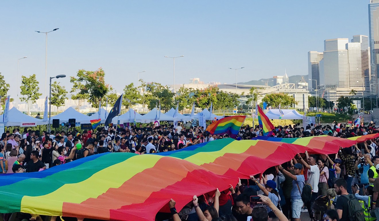 Thousands show up for pride parade on LGBT rights in Hong Kong, as some