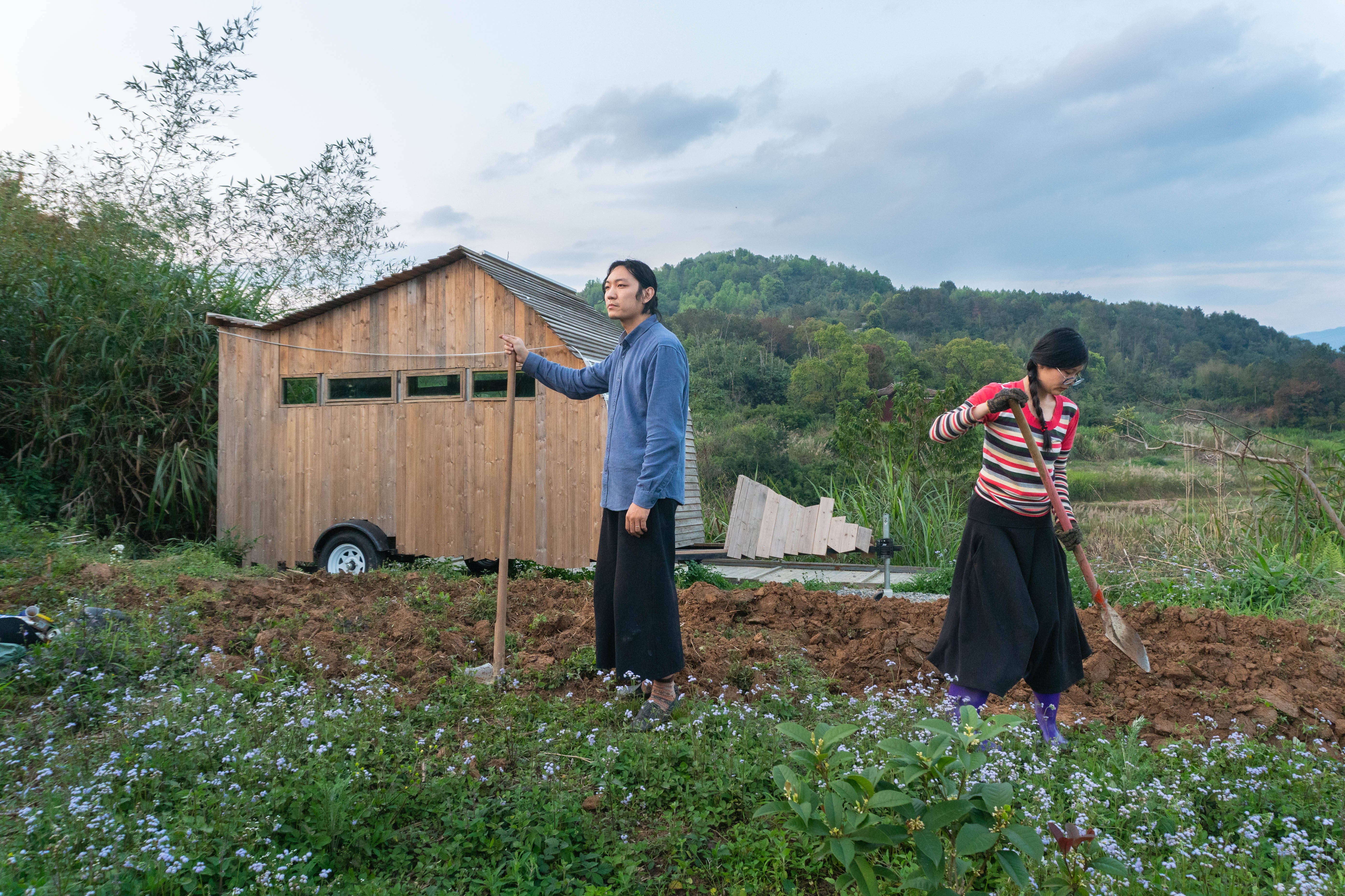 Tang Guanhua and Xing Zhen at Another Community, a commune in China’s Fujian province. Photo: Denise Hruby